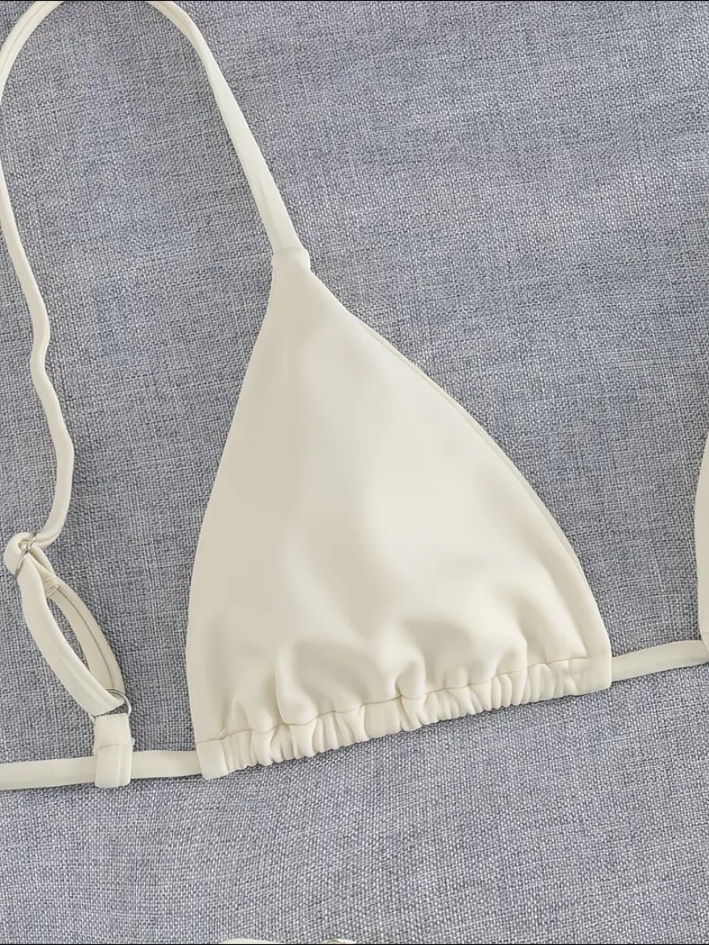 Cream White Triangle String Bikini Set - Picture 5 of 5